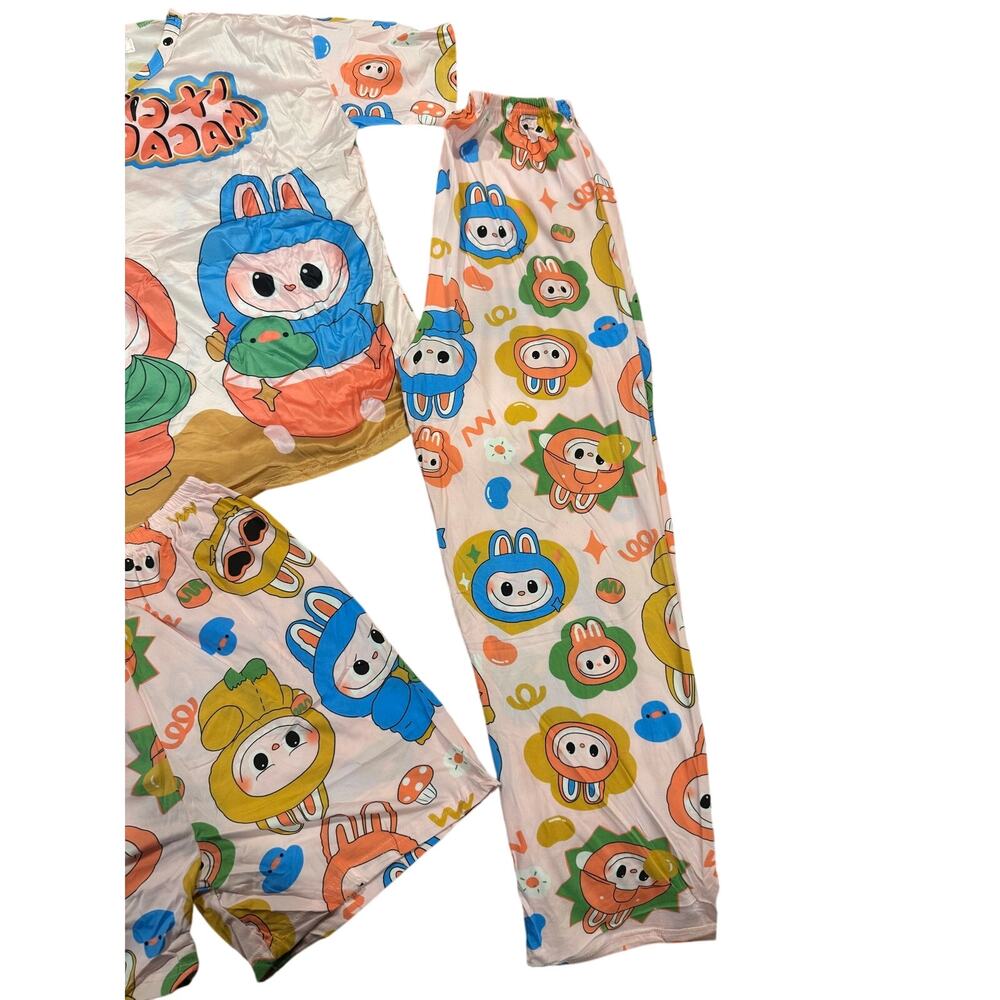 Macaron LAbu monster pajama set of 3 pieces size Medium women or 12-14 girl